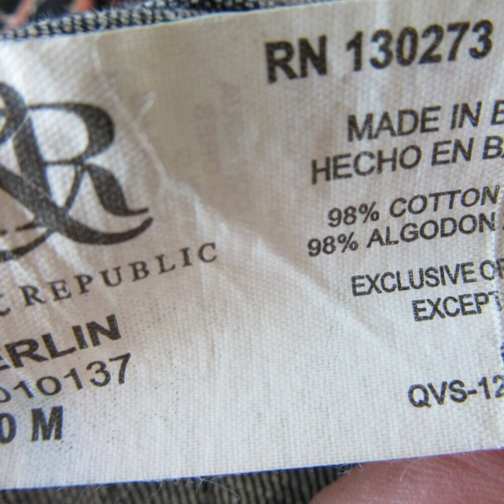Rock & Republic Dark Blue Denim Berlin Distressed 0 Skinny Jeans - Picture 5 of 5